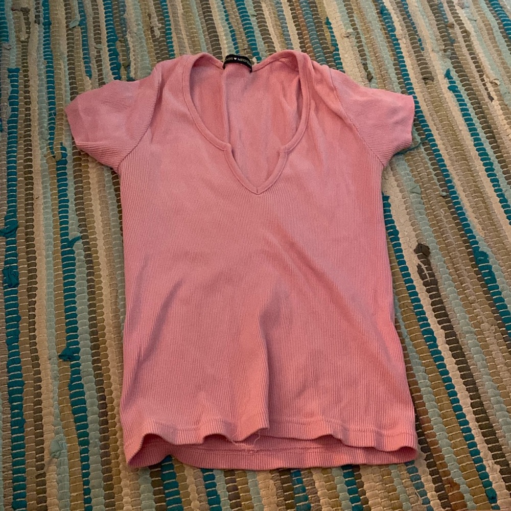 Brandy Melville Pink Short Sleeve Top